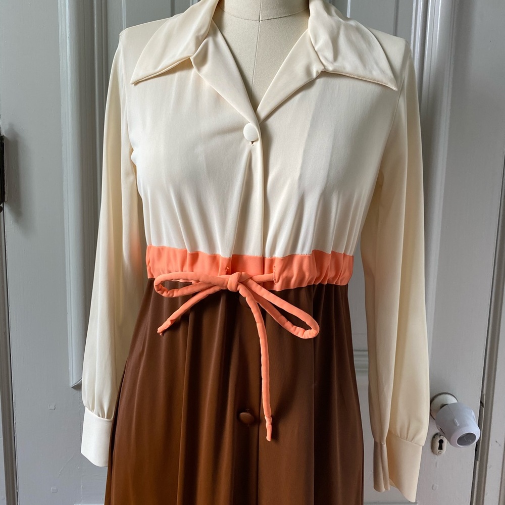 Vintage 60’s/70’s polyester maxi dress